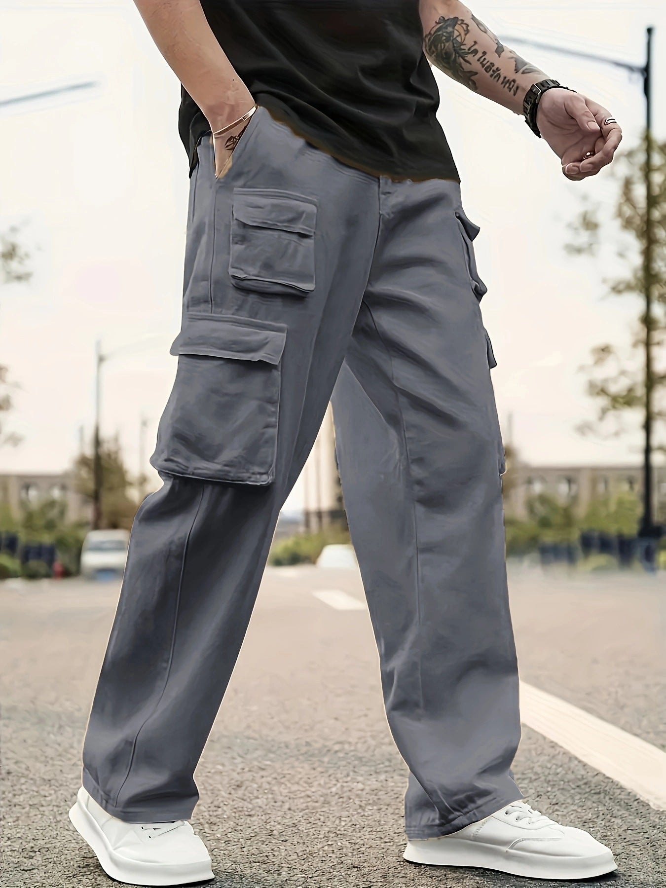 Overalls Casual Sports Pants Loose Men And Women Long