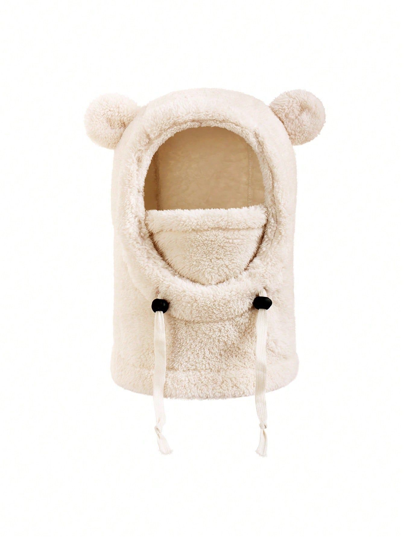 Cute Bear Ear Children Outdoor Keep Warm Ear Protection Hoodie Neck Warmer