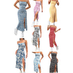 Leopard Print Sheath Long Dress