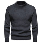 Men's Casual Knitted Solid Color Slim Fit Sweater