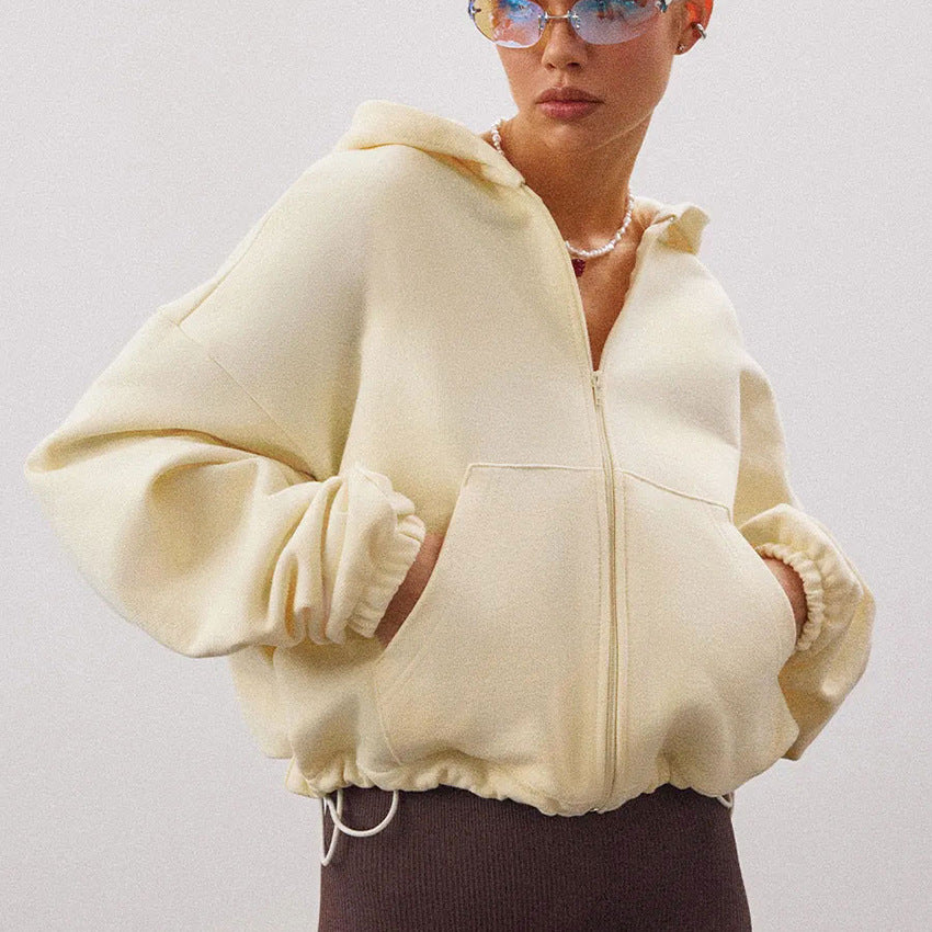 Autumn And Winter New Outdoor Sports Loose Cardigan Hoodie