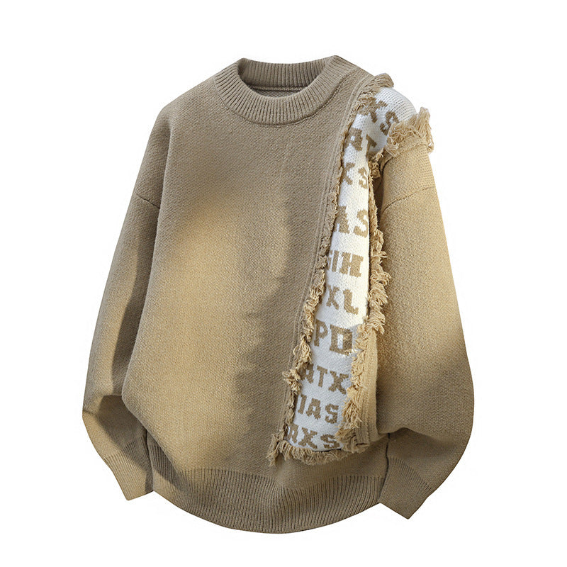 Fashionable Knitted Pullover Men's Long Sleeve