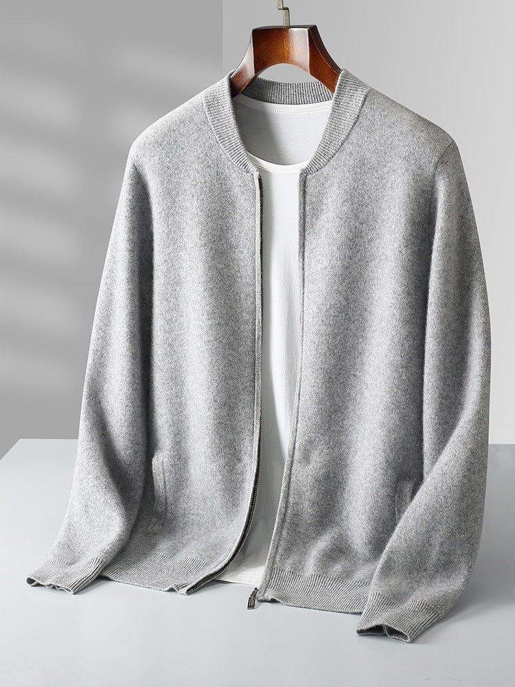 Round Neck Top Men's Cardigan Coat