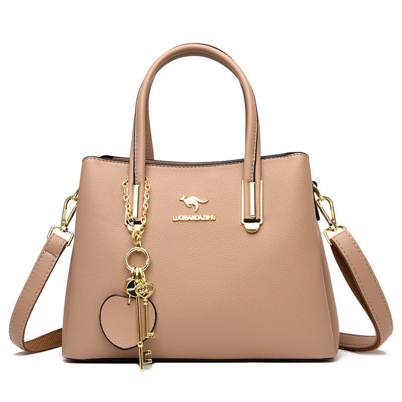 Large Capacity Versatile Women's Bag With Lychee Texture