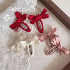 New Autumn And Winter Deciduous Color Series Cotton Tape Bow Hair Accessories