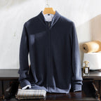 Men's Zippered Fashion Round Neck Sweater