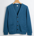 Machine Washable Xinjiang Cotton V-neck Sweatshirt Men