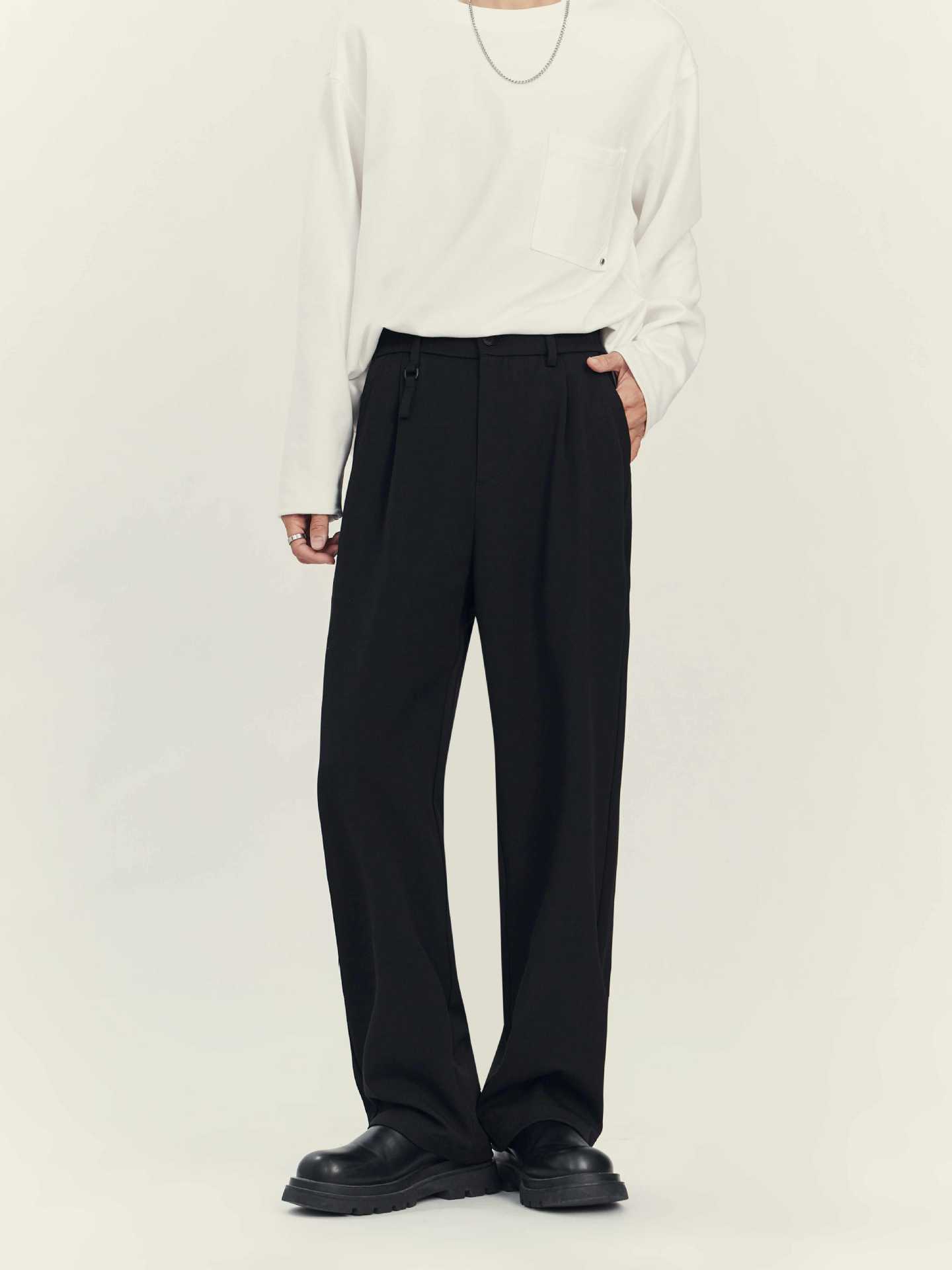 Business Casual Draping Suit Pants High-grade Loose Straight