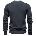 Round Neck Fashion Solid Color Sweater Men's High Quality Business Casual Knitted Men's Sweater