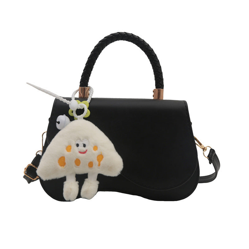 Design Portable Magnetic Snap Textured One-shoulder Bag