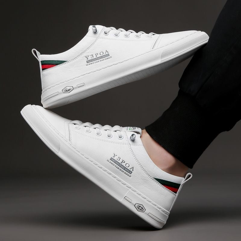 Breathable Soft Bottom White Shoes Casual All-matching Lace-up Men's Sneakers