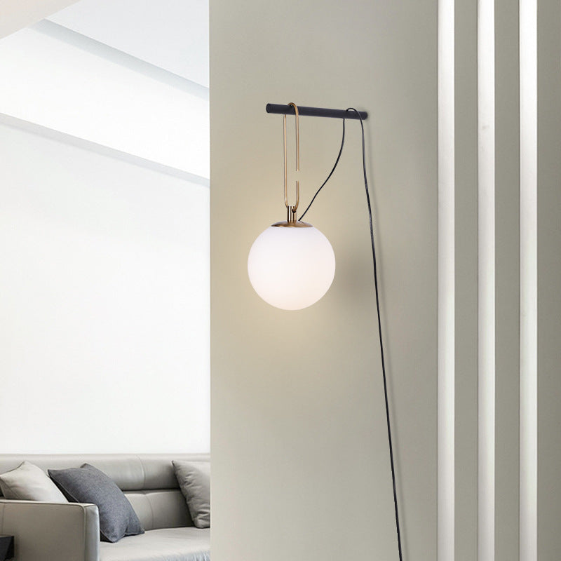 Nordic Creative Glass Wall Lamp With Personalized Modern Simplicity