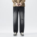 Hole Vintage Jeans Men's American Loose Straight-leg Distressed Pants