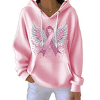 Striped Fabric Digital Printed Hooded Long Sleeve Women's Sweater