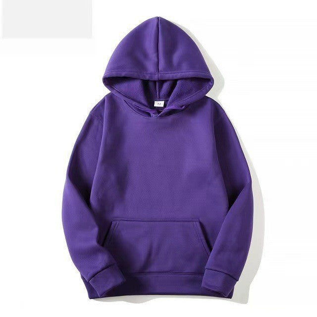 Solid Color Hooded Sweater For Men And Women
