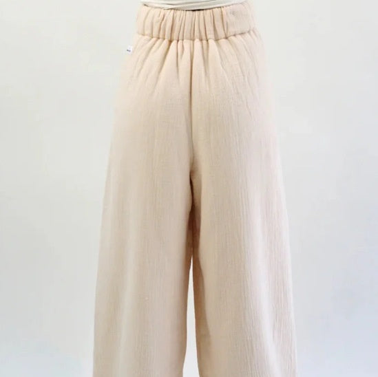 Large Size Summer Silk Ice Wide Leg Pants Women's High Waist Slimming Loose
