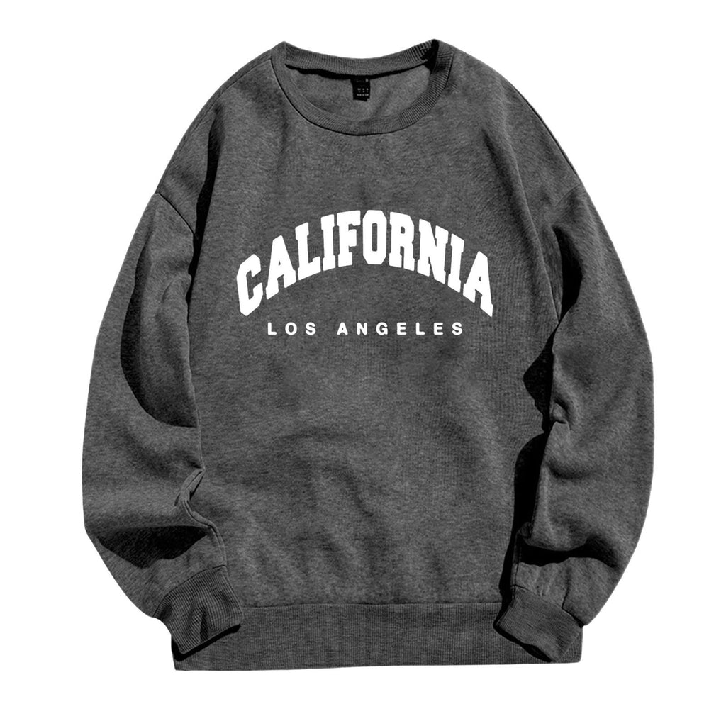 Womens Hoodies Long Sleeve Graphic California Letters Print
