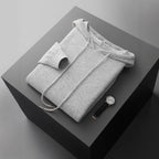 Men's Solid Color Loose Knitted Hooded Long Sleeve Base Sweater