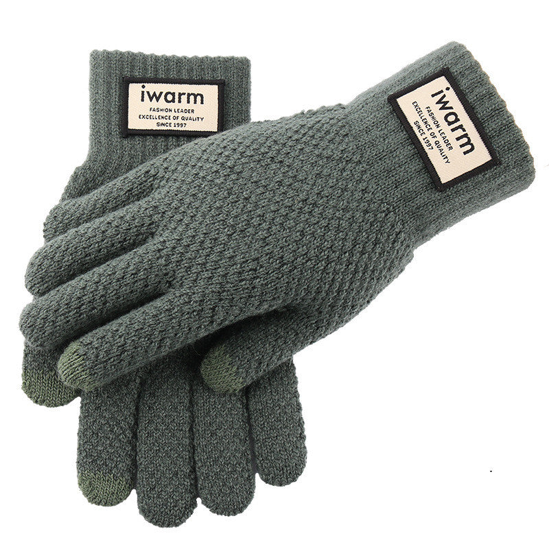 Iwarm knitted touch screen wool gloves