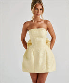 Fashion Tube Top Bow Dress Women