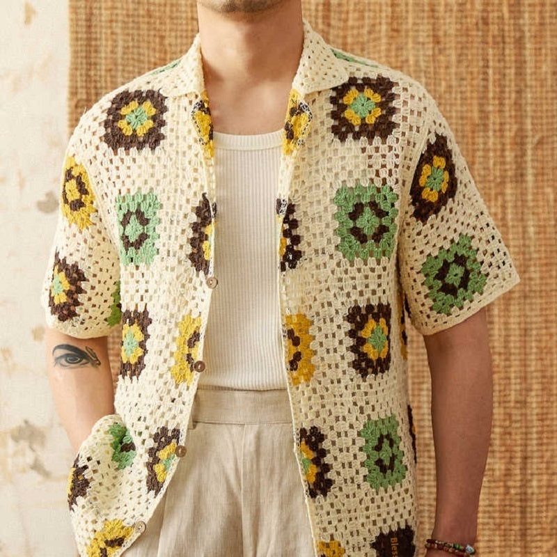 Lightweight Knitted Sweater Short Sleeve Casual Loose Cardigan