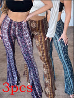 High Elastic Tight Pants Slim Sexy Print Trousers Womens Clothing