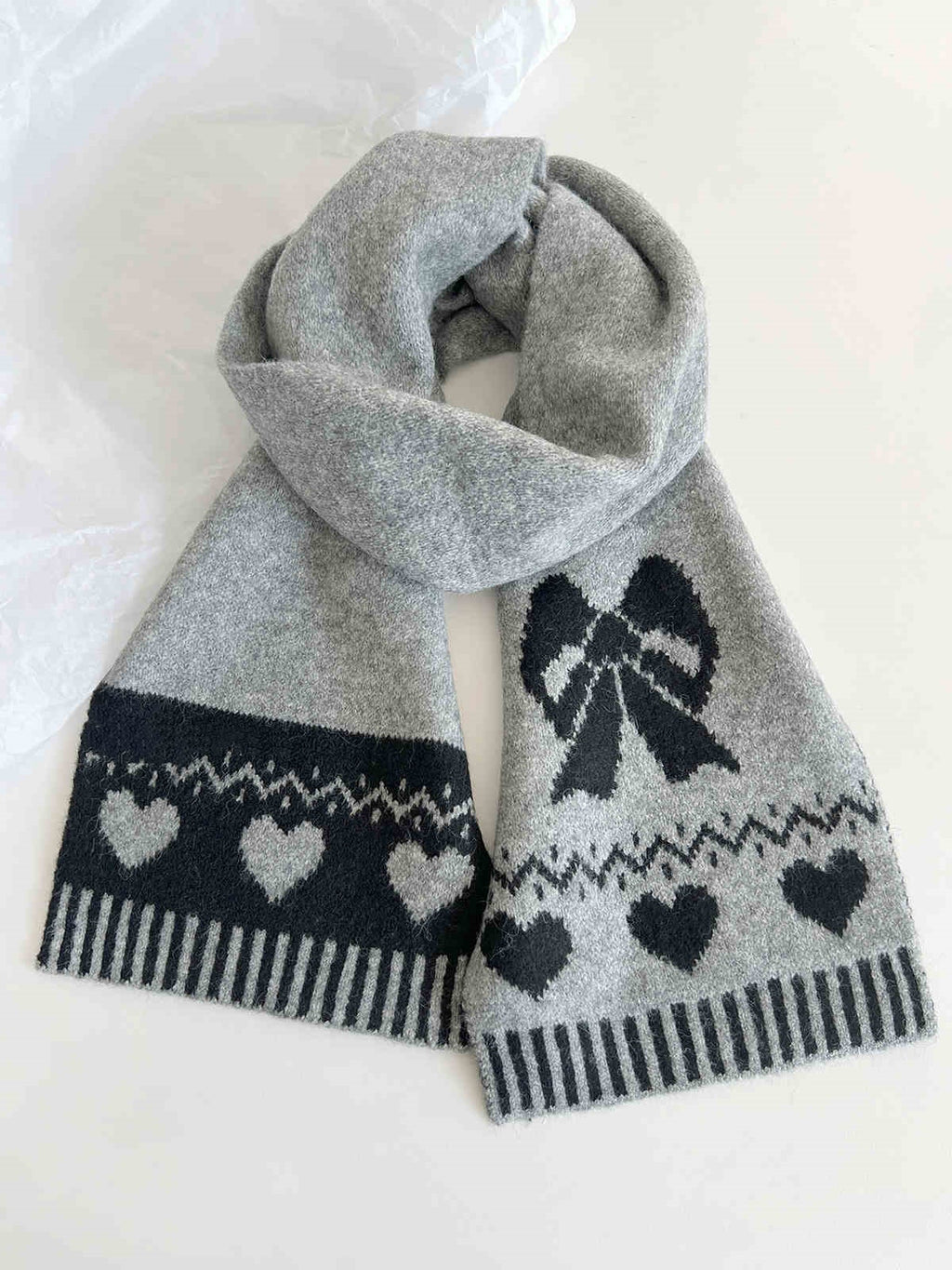 Double-sided Woven Puppy Cute Cartoon Thermal Scarf