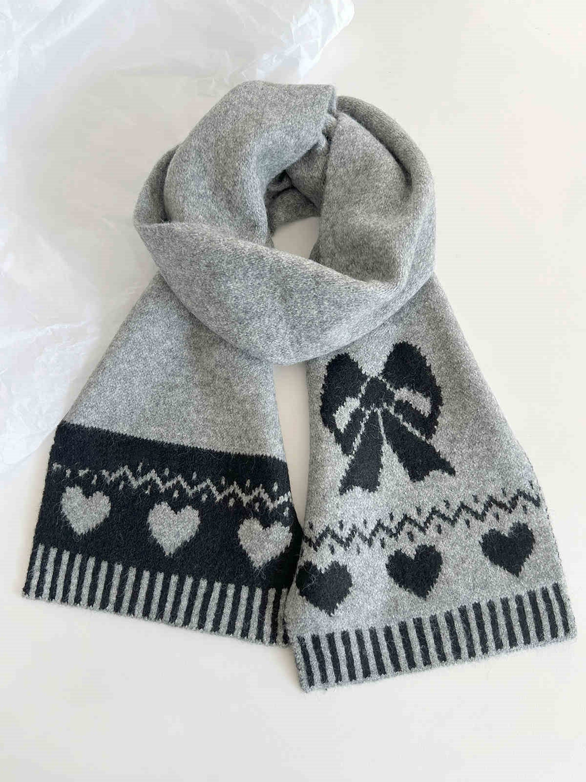 Double-sided Woven Puppy Cute Cartoon Thermal Scarf