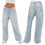 European And American Style Jeans High Waist Loose Wide Legs Type