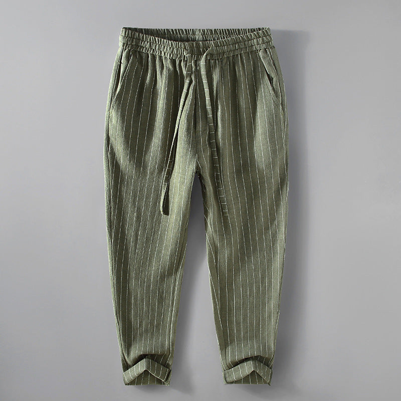 Men's Cotton And Linen Breathable Casual Versatile Loose Linen Harem Pants