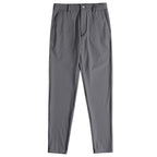 Men's Casual Straight-leg Dark Pattern Ice Silk Cropped Pants