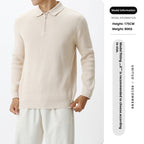 Light Luxury Men's Lapel Zipper Knitted