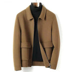 Men's Coat Thickened Double-sided Woolen Lapel Casual Woolen Coat