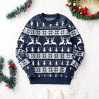 Christmas Sweater Men's Round Neck Loose Jacquard Knitwear