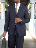 Men's Classic Striped Suit High Waist Pants Set