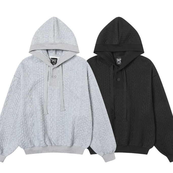 Retro Lazy Twist College Style Hooded Sweater