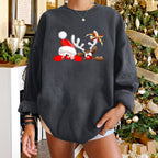 Christmas Elk Pattern Printed Women's Sweater