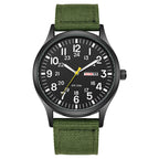 Men's Nylon Quartz Watch Luminous Woven Calendar Week Display