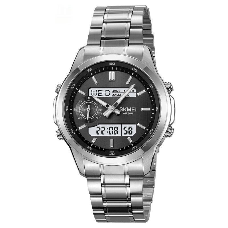 Luminous Multifunctional Men's Steel Strap Watch