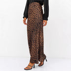 Women's Leopard Fishtail High Waist Casual Skirt
