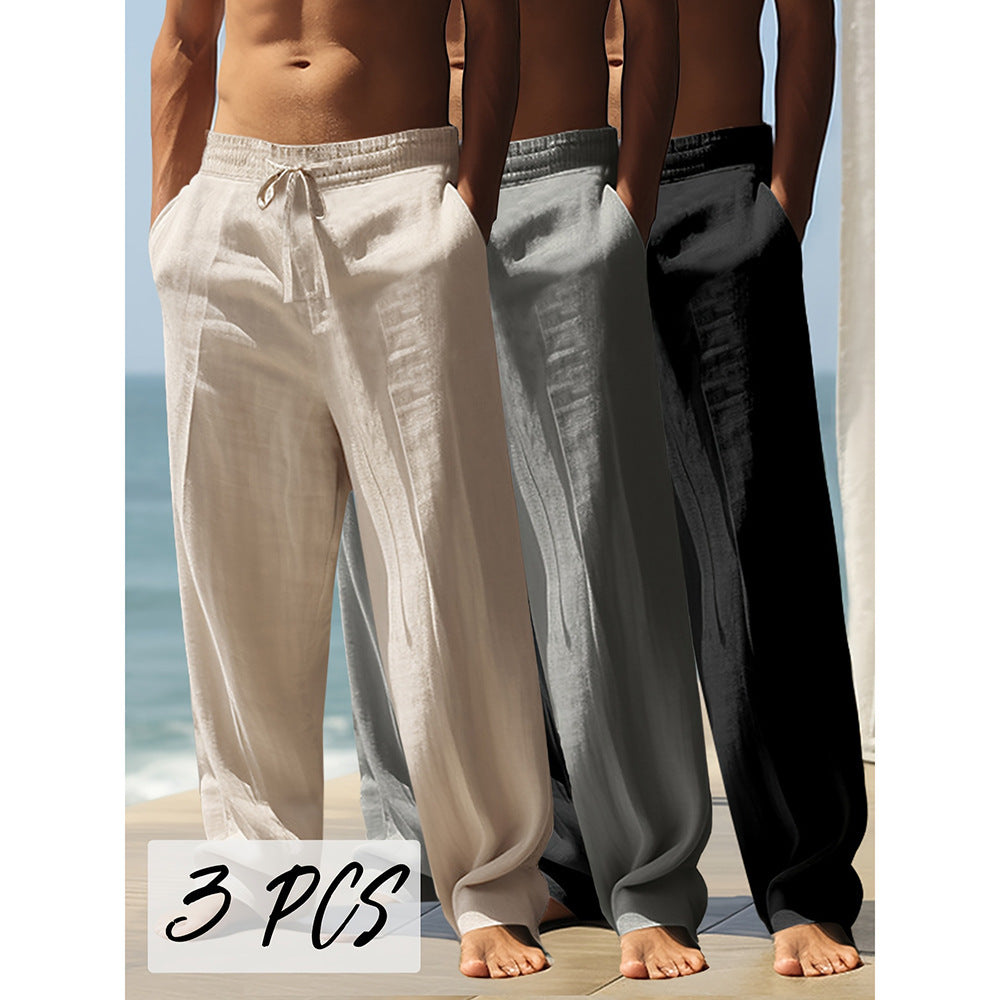 Men's Breathable And Loose Sports Straight Long Pants