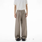 Striped Texture Casual Pants Old Money Style Suit Pants