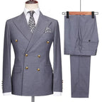 European And American Men's Suit Two-piece Double-breasted Wedding Party Singer Costume