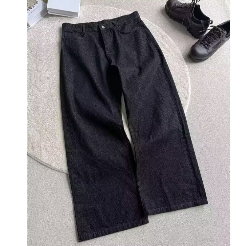 Men's Simple Loose Casual Primary Color Jeans