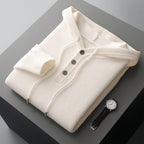 Men's American-style Warm High-grade Button Hoodie Sweater