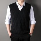 Woolen Vest Men's Twisted Loose Middle-aged Knitted Dad Vest Base Sleeveless Shirt Wholesale