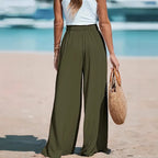 Women's Drawstring Loose Casual Wide-leg Trousers