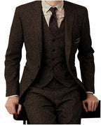 Men's Suit Three-piece Suit Fashion Woolen Suit