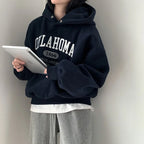 Dongdaemun Special Letter Embroidered Velvet Padded Thickened Sweater