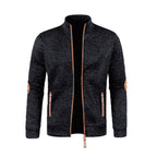 Men's Long Zipper Sweater Sleeve Light Fleece Coat Plus Size